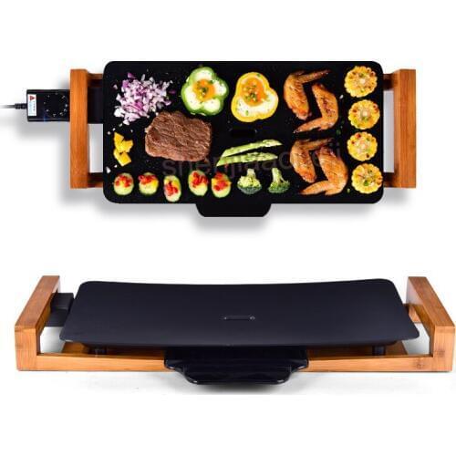 Electric barbecue Grill non-smoking electric baking pan ceramic indoor non-stick multifunctional Teppanyaki barbecue machine 1pc