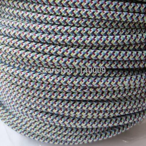 10 meters 2 core 0.75mm2 fabric braided electrical wire for pendant lamp textile cable cloth covered wire