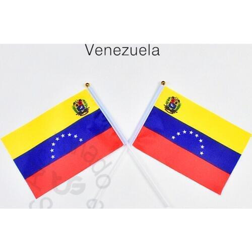 Venezuela 14*21cm 10pieces flags Banner Hand waving Flag National Flag for meet,Parade,party.Hanging,decoration
