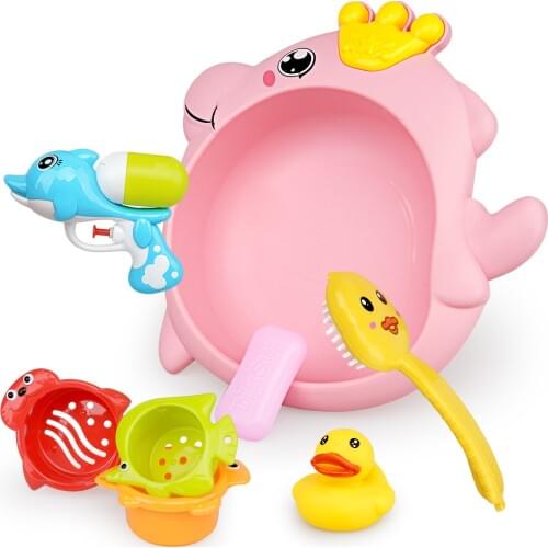 Childrens play water beach toys Bathroom bath parent-child interactive shower water toy kit water pistol