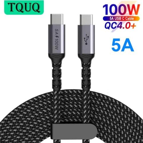 TQUQ USB C to USB C Cable 100W 20V/5A, USB Type C Fast Charging Cable For MacBook Pro 16''/15''/13'', iPad Pro, Galaxy 20,Xiaomi