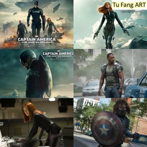 Marvel Movie Captain America Wall Art Canvas Painting Winter Soldier Posters and Prints Pictures for Living Boys Home Decoration