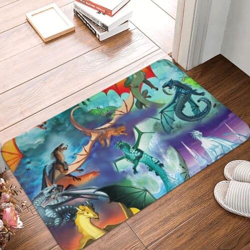 Wing Of Fire All Dragon Doormat Carpet Mat Rug Polyester Anti-slip Floor Decor Bath Bathroom Kitchen Balcony 40*60