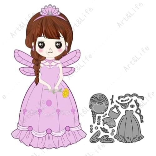 Cute Angel Lovely Girl New Metal Cutting Dies Crafts Stencils for Scrapbooking Album Paper Cards Embossing Stamps and Dies