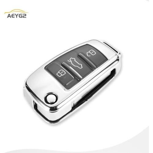 Soft TPU Car Remote Key Cover Case For Audi C6 A7 A8 R8 A1 A3 A4 A5 Q7 A6 C5 A1 Car Smart Key Protector Shell Shell Accessories