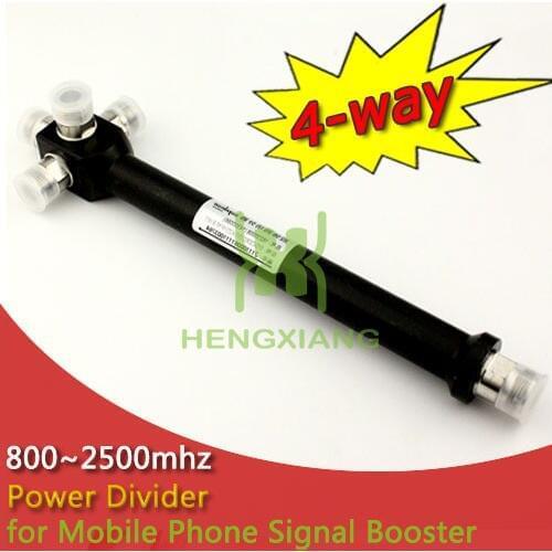 N Female Power Splitter 4 Way Cavity Power Divider 800-2500mhz for 2G 3G Mobile Phone Signal Booster Amplifier wifi Repeater