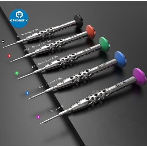 2UUL Ultra Hard Scroo Screwdriver Set Precision PH000 Y 0.6 Pentalobe 0.8 T2 Screw Bits For Phone Pad Repair Disassembly Tool