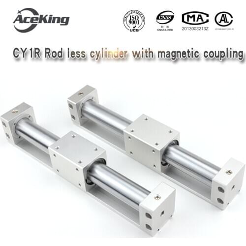 CY1R rodless cylinder magnetic coupling guide rod cy3r10/15/20/32/40/50/63 100 200 300 400 500-s with magnetic AceKing CY3R20HVV