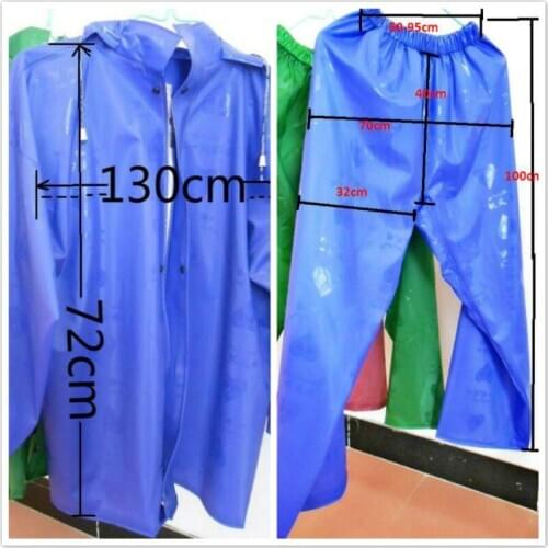 Impermeable Rubber Raincoat Adult Plastic Rubber Rain Pants Gear Waterproof TrousersFishing Outdoor Garden supplies