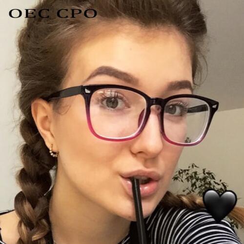 Sexy Vintage Spectacle Womens Square Glasses Frame Computer Gaming Clear Lens Anti-UV Anti Blue Light Rivet Eyeglasses man O327