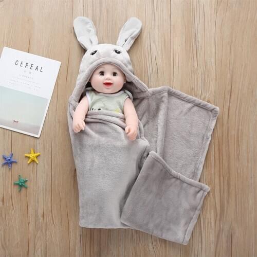 Newborn Baby Cartoon Sleeping Wrap Swaddle Plush Receiving Blanket Cute foulard for new born baby bath towel serviette Boy Girl