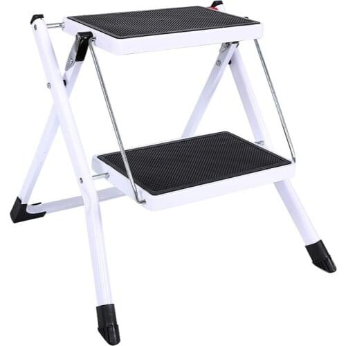 Portable Herringbone Ladder Household Folding Ladder Two-step Iron Ladder Stool Ladder Folding Square Tube Iron Ladder