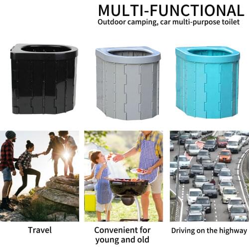 Portable Car PVC Folding Toilet Energency Toilet Mobile For Outdoor Camping Hiking Self-driving Sightseeing Boating Traffic Jams