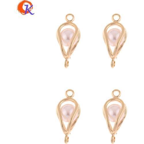 Cordial Design 30Pcs 8*16MM Jewelry Accessories/Hand Made/Imitation Pearl/Genuine Gold Plating/DIY Connectors/Earring Findings