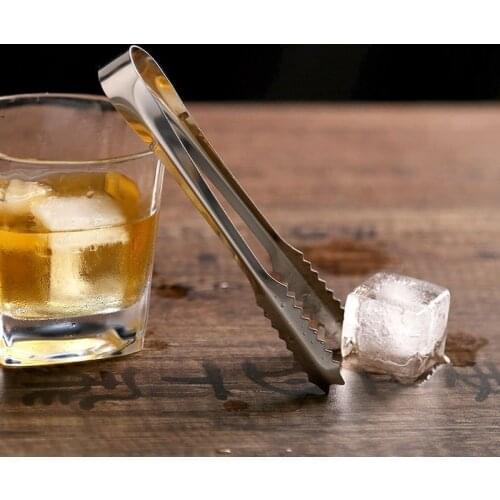 5Pcs Kitchen Tool Stainless Steel Tongs For Barbecue Party Bar BBQ Clip Bread Food Ice Clamp Ice Tong