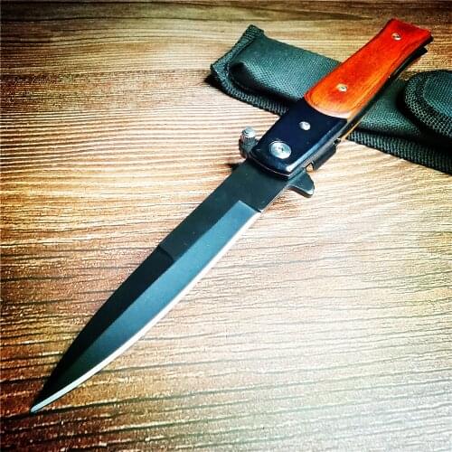 225mm 9CR18MOV Blade Quick Open Folding Knife Utility Military Hunting Camping Portable Pocket Tactical Survival Outdoor Knives