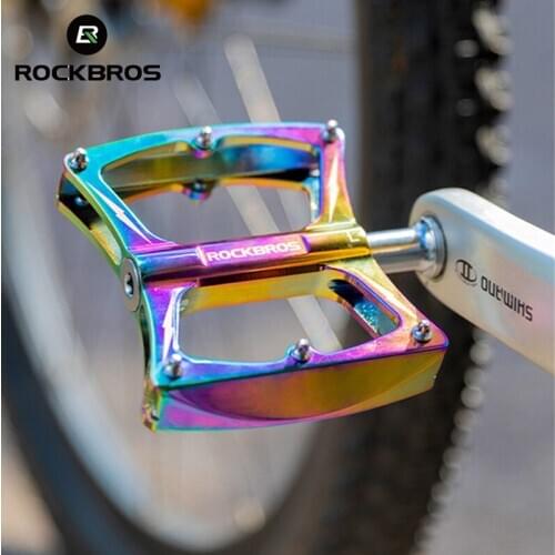 ROCKBROS Bicicleta MTB Bike Pedals 9/16"Waterproof Aluminum Alloy Anti-slip Sealed Bearing Bicycle Pedals for BMX Accessories
