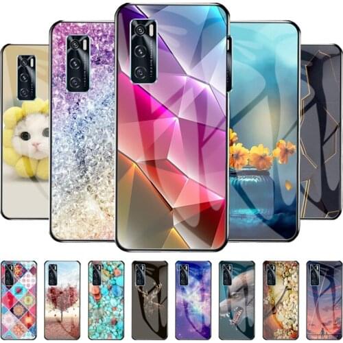 Tempered Glass For Vivo V20 SE Cases Luxury Glass Cover For Vivo V15 V17 Pro V11i V19 V9 X Play 6 Back Coque Vivo V 20 20SE Bags