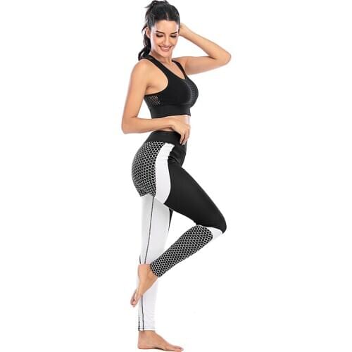 Womens High-waist Casual Yoga Soft Trousers Ladies Fashion Polka Dots Elastic Thin Breathable Tight Sport Fitness Long Pants