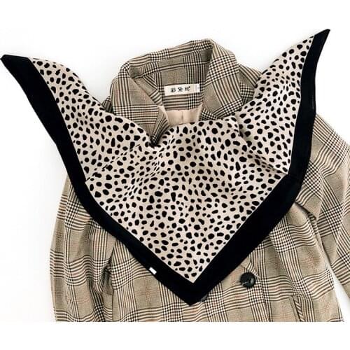 Brand 100% Mulberry Silk Scarf Women Leopard Foulard Square Small Headband Fashion Print Neckerchief Scarves Bandana Hijab