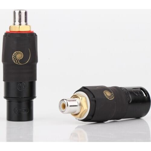 4pieces Cardas XLR 3 Pin Female to RCA Male Audio Jack Adapter Plug Connector RCA Phono Male Plug Audio Interconnects XLR to RCA