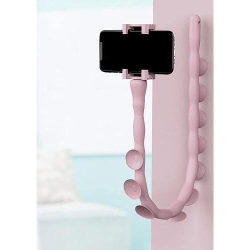 KISSCASE Cute Worm Lazy Holder Universal Mobile Lazy Phone Holder 360 Rotating Flexible Suction Cup Phone Mount Bracket