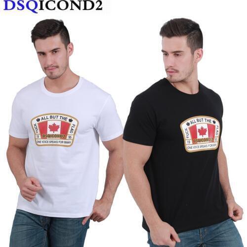 DSQICOND2 DSQ2 Maple Leaf ICON Letter Men T-shirt Summer Hipster Cool Tops Tees with Mesh Baseball Trucker Cap Snapback Dad Hats