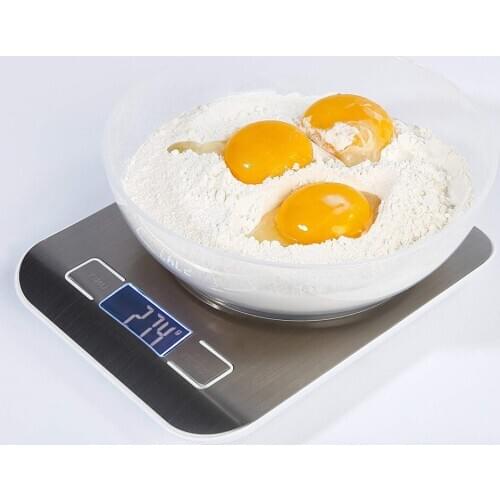 LCD Electronic Kitchen Scales balance Cooking Measure Tools Digital Stainless Steel 5/1g digital Weighing Food scale