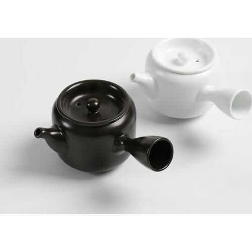Ceramic Kung Fu Tea Set Side Handle Teapot With Filter Household Japanese Teaware Long Handle Teapot Simple Tea Ceremony