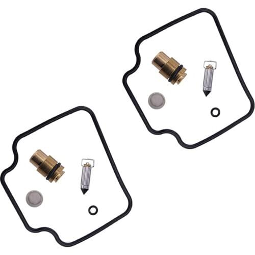 Motorcycle 2 Set Carburetor Repair Kit --Float Gasket Valve Needle Seat Replacement fit for GSX-R1100 GU74CD 1986 1987 1988