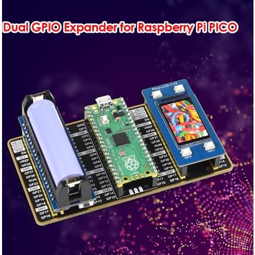 Computer Office Dual GPIO Expander Module Replacement USB Power Connector Extension Board for Raspberry Pi PICO Interface