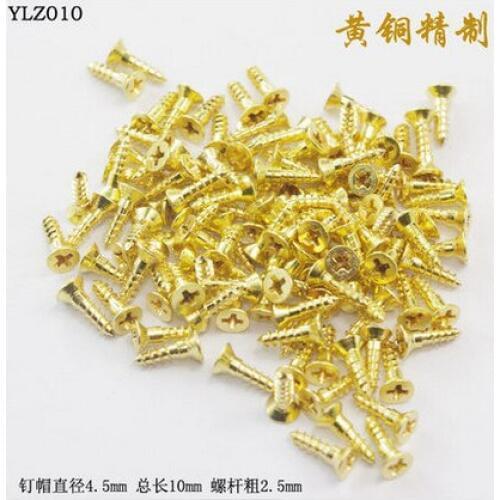 Brass fittings pure copper screws countersunk head tapping screws 2.5mm*10mm