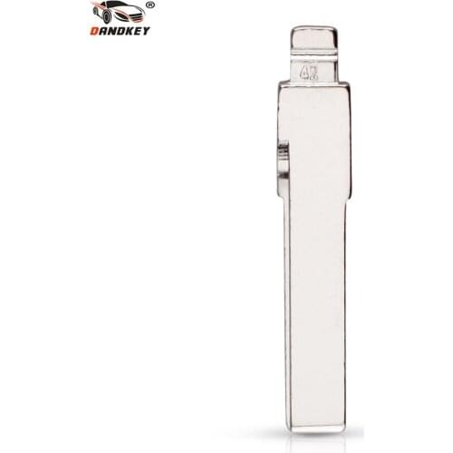 Dandkey 10 Pcs/lot Metal Blank Uncut Flip KD Remote Car Key Blade Type #42 For Zhonghua HU66 Blade
