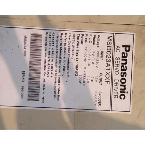 MSD023A1XXF SERVO DRIVER , used in good condition . 80% appearance new , good working , free shipping