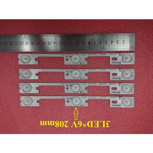 New 4 PCS/set 3LED 6V 208mm LED backlight strip for KONKA LED32F2300NE LED32F2300FX 35017946 35017947 35017948