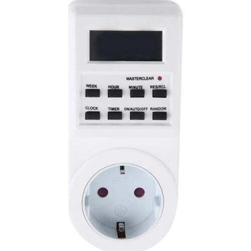 New Plug-in Programmable Timer Switch Socket with Clock Summer Time Random Function for Kitchen Timer Switch