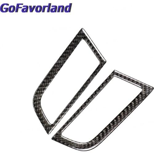 Carbon Fiber Dashboard A/C Outlet Vent Cover Frame Trim For Ford Mustang 2015 2016 2017 2018 2019