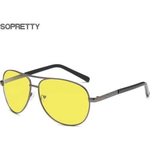 TAC Polarized Men Women Night Vision Driving Glasses , Sunglasses Goggles Driver Yellow Sun Glasses UV400 A29