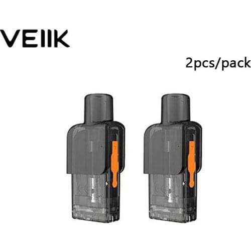 2pcs/lot Original Veiik Cracker Pro Pod Cartridge 2ml With 1.2ohm Cotton Bvc Coil For Cracker Pro Pod Kit Cracker Vape