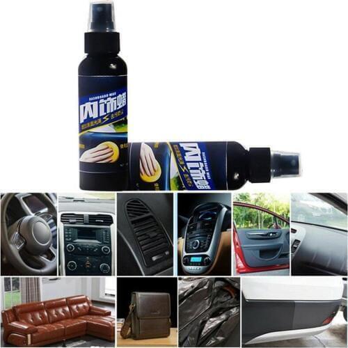Top 120ML Car Interior Maintenance Tool Spray Wax Multi-functional Cleaning Spray for Dashboard Leather Plastic Car and Home Use