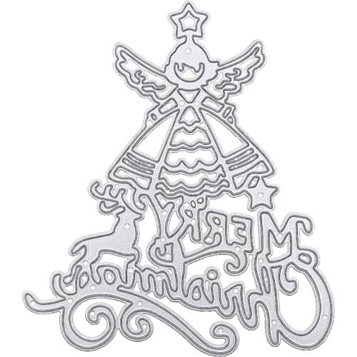Merry Christmas Angel Metal Cutting Dies Stencil DIY Scrapbooking Album Paper Card Template Mold Embossing Craft