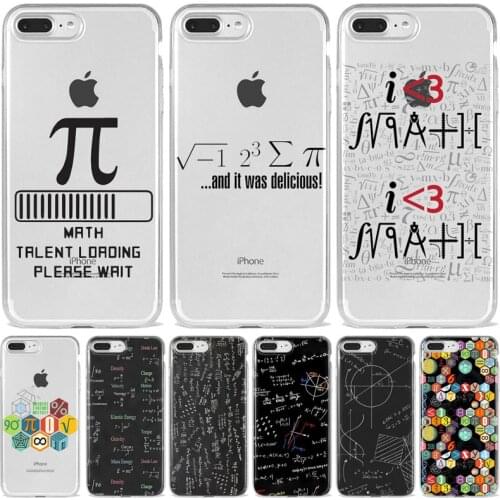 Hot Math Mathematics Formula Figure Graph Chart Equation Silicon Soft Coque Case Cover for iPhone 8 11 12 Mini Pro MAX 6s 7 plus