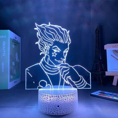Led Panel Lights Anime Figure HUNTER×HUNTER Manga Hisoka Valentines Day Gift Free Shipping For Bedroom Table Lamp