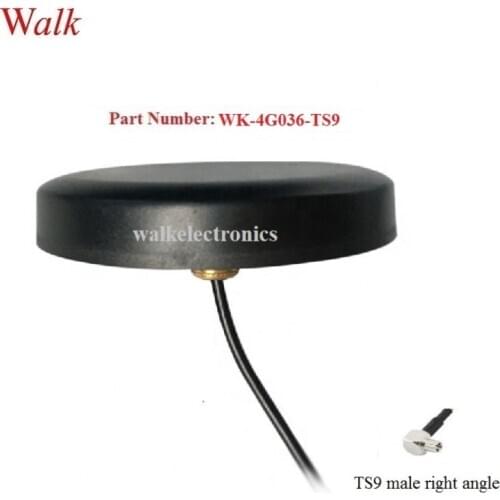 TS9 male right angle, RG174 cable screw mount 4g lte Antenna, high gain 4g lte car antenna, outdoor lte 4g antenna