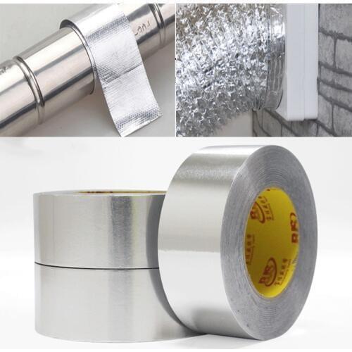 20M High Temperature Resistant Heat Insulation Sealing Fireproof Waterproof Aluminum Foil Tape Thermal Resist Duct Repairs