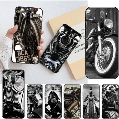 YJZFDYRM Hot Vintage Motorcycle Custom Soft Phone Case for Redmi Note 9 8 8T 8A 7 6 6A Go Pro Max Redmi 9 K20