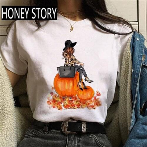 Women Halloween Tee Its Fall Y' all Fashion Lady Print Shirt Pumpkin Tshirt Female Thanksgiving Short Sleeve Casual Tops Tee