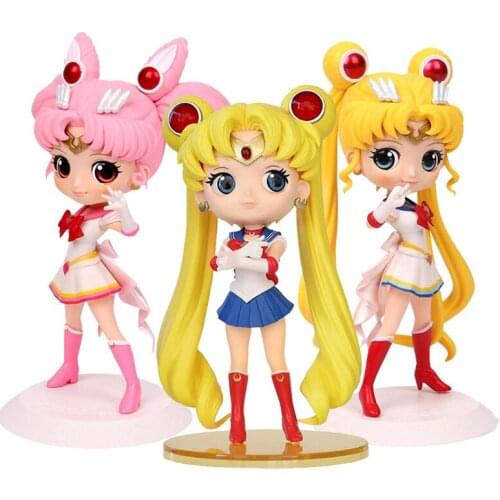 15cm Original BANDAI Qposket Sailor Moon Tenoh Haruka Anime characters Action PVC Collection Model Toy Anime Figure Toys For Kid