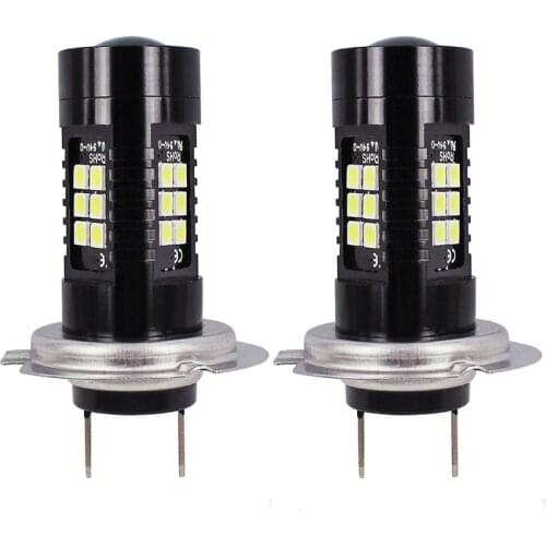 2PCS H7 LED 21W 3030 21SMD 6500K LED Fog Lights Super Bright White Lamp H7 Bulbs for Car