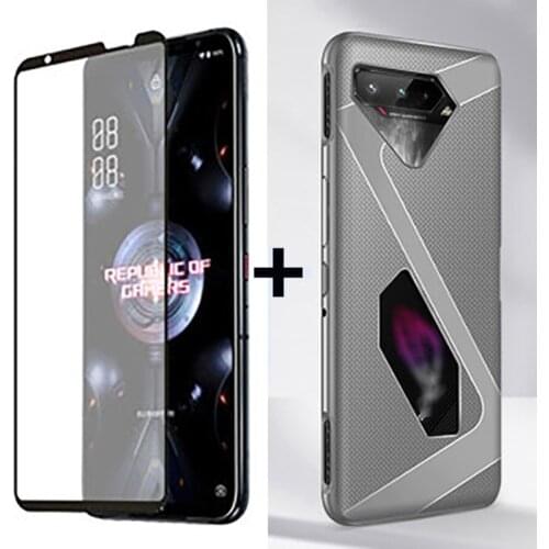 2 IN 1 ROG5 Case Glass For Asus ROG Phone 5 Screen For ROG Phone 5 Pro 5Pro Protector Glass For Asus ROG Phone 5 Phone5 Ultimate
